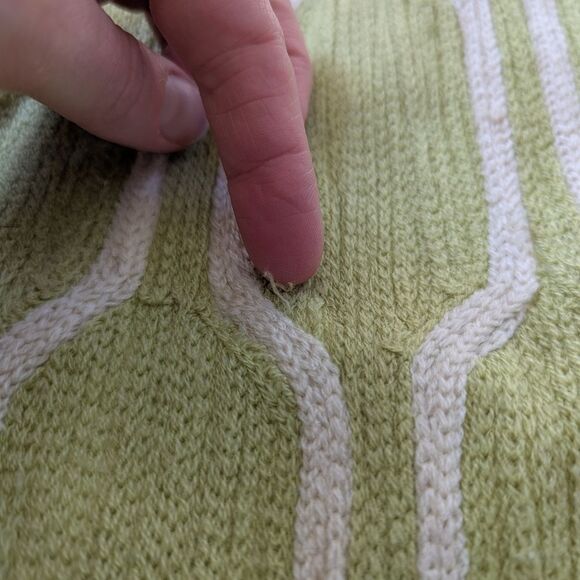 West Elm Green and White Accent Pillow Cover 18" x 18" - Picture 3 of 7